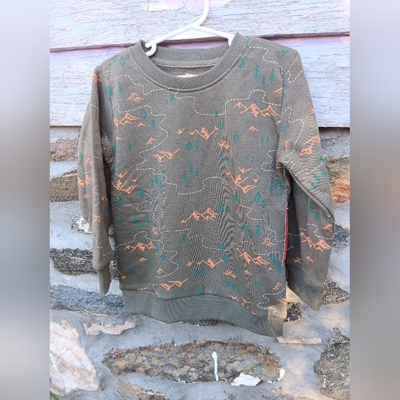 Layered set size 4 kids mountain explorer theme t shirt and sweat shirt NWT - Picture 1 of 8